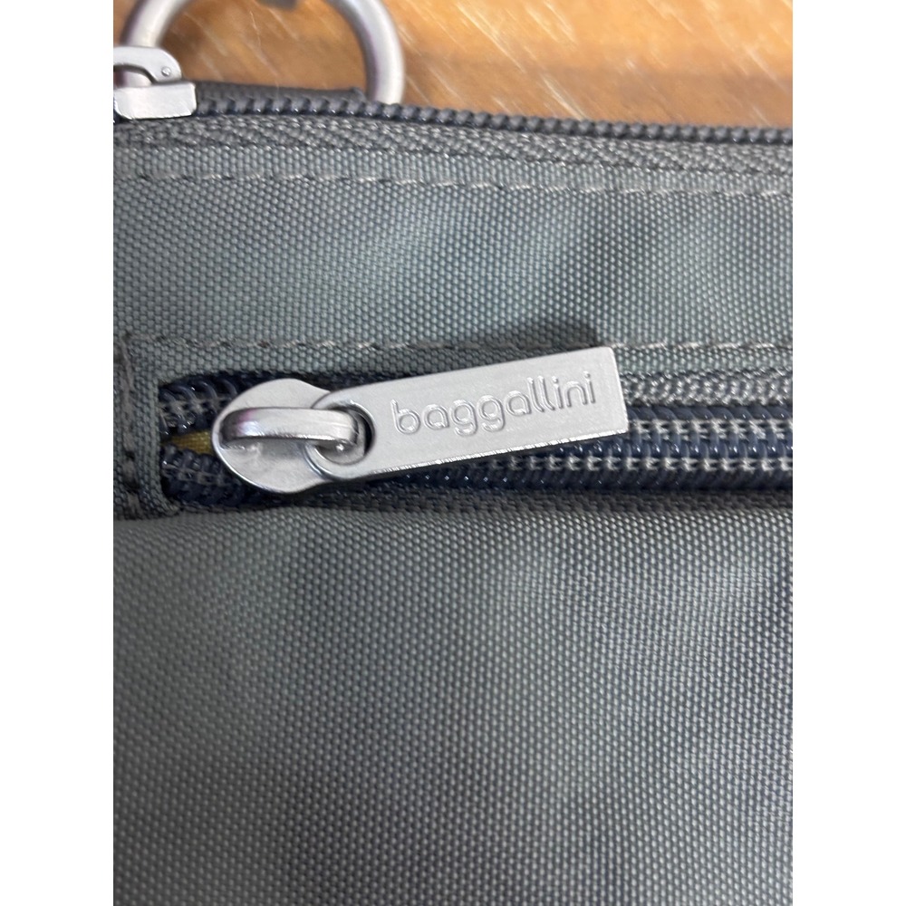 Baggallini Bryant Crossbody Bag Charcoal Gray Nylon Travel Pouch Small Purse - Picture 6 of 10